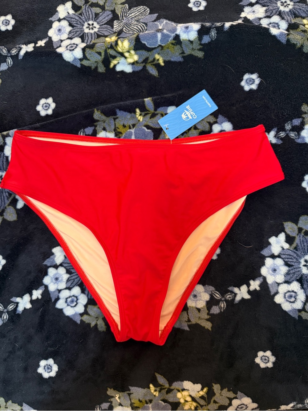 Cupshe Red High-Waist Bikini Bottom